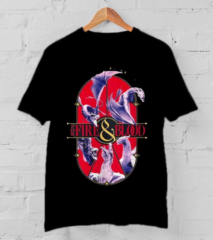 House Of The Dragon Fire And Blood Fantasy Dragons Iconic Show T-Shirt