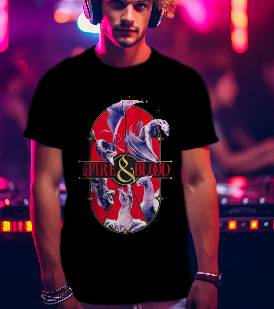 House Of The Dragon Fire And Blood Fantasy Dragons Iconic Show T-Shirt