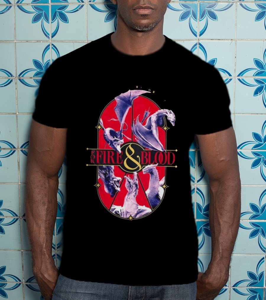 House Of The Dragon Fire And Blood Fantasy Dragons Iconic Show T-Shirt