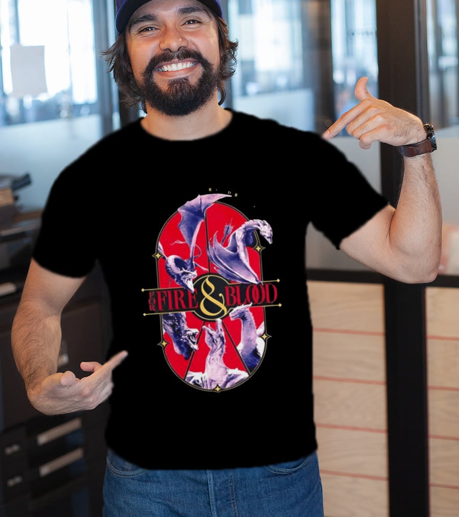 House Of The Dragon Fire And Blood Fantasy Dragons Iconic Show T-Shirt