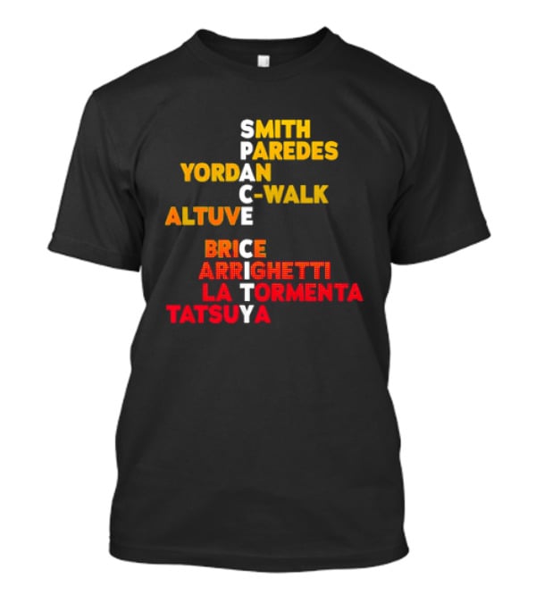 Houston Baseball 2026 Space City Names Smith Yordan Altuve T-Shirt