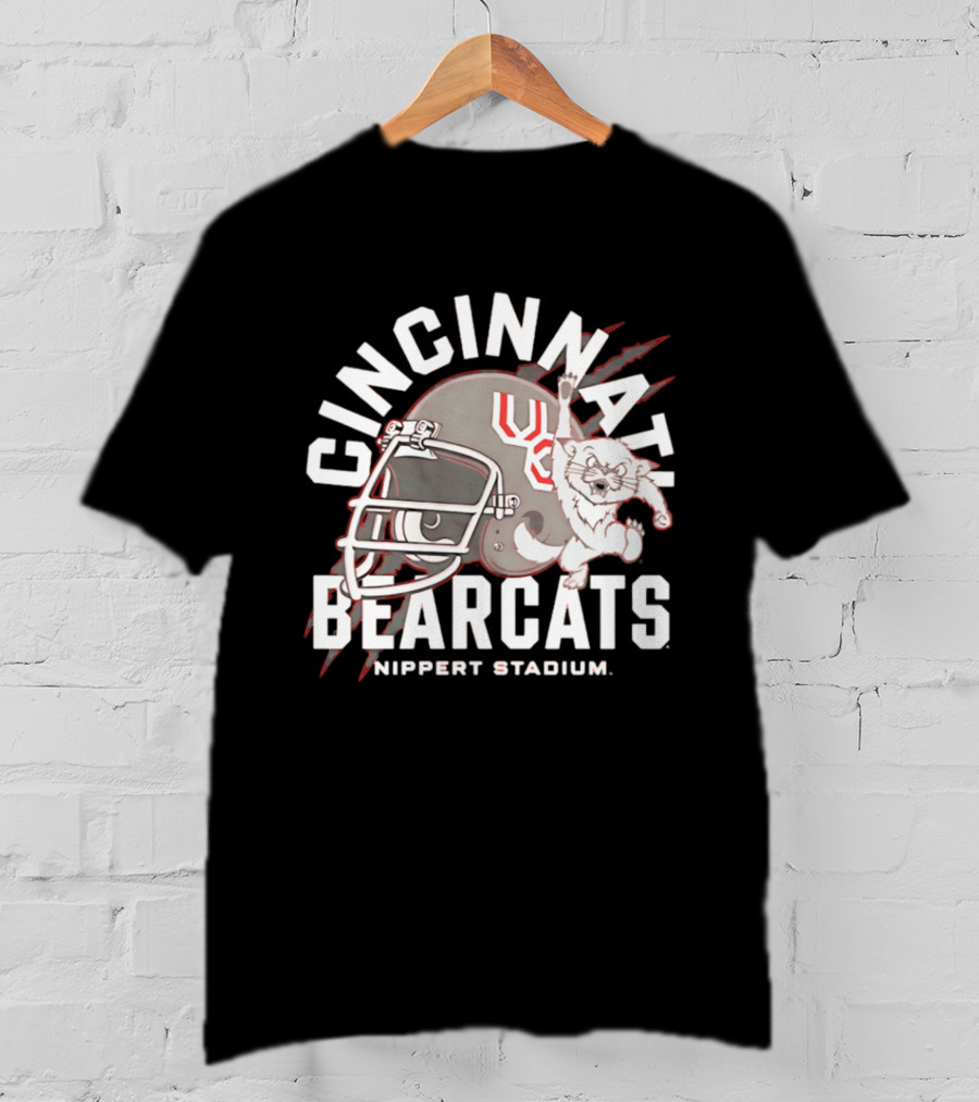 Cincinnati Bearcats Nippert Stadium Football Helmet T-Shirt