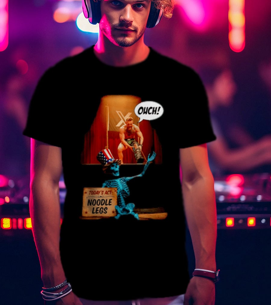 Conor McGregor One Minute Man Ouch Today's Act Noodle Legs Skeleton Comedy T-Shirt