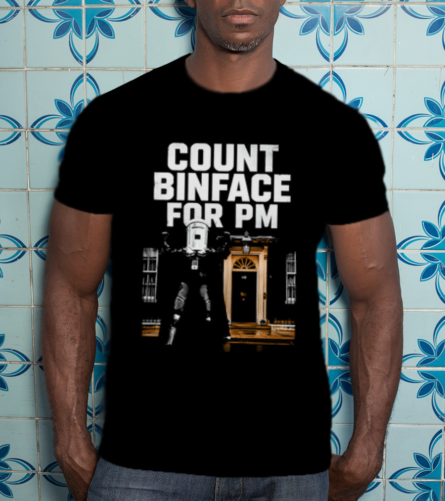 Count Binface For PM With Iconic British Doorway T-Shirt