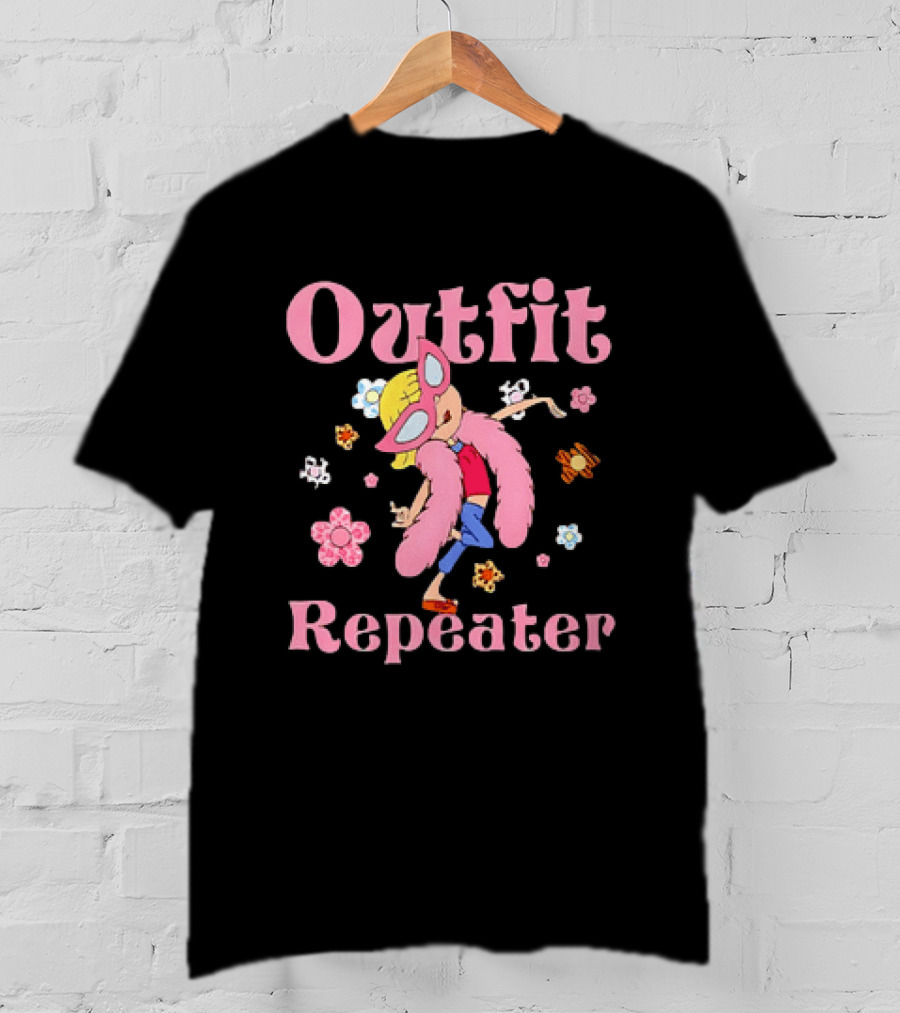 Disney Lizzie McGuire Outfit Repeater Cartoon Character Flower T-Shirt