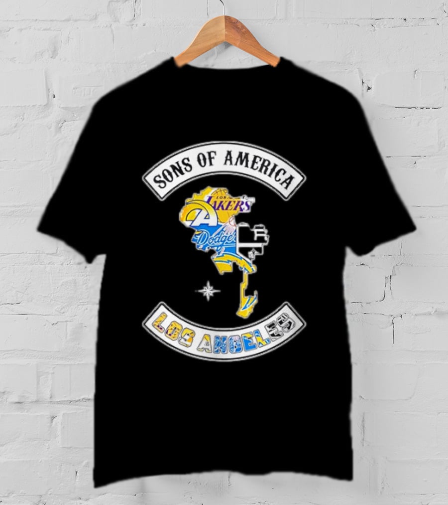 Sons Of America Los Angeles Lakers Rams Dodgers Chargers Kings T-Shirt