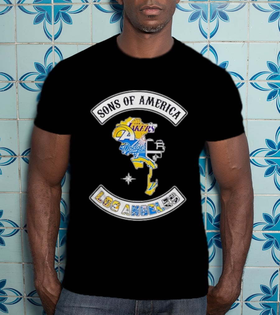 Sons Of America Los Angeles Lakers Rams Dodgers Chargers Kings T-Shirt