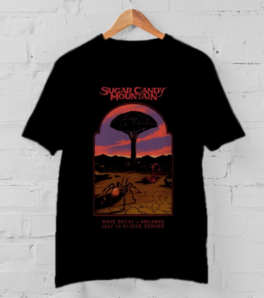 Sugar Candy Mountain Wave Decay Amlamas July 15 Hi Dive Denver T-Shirt