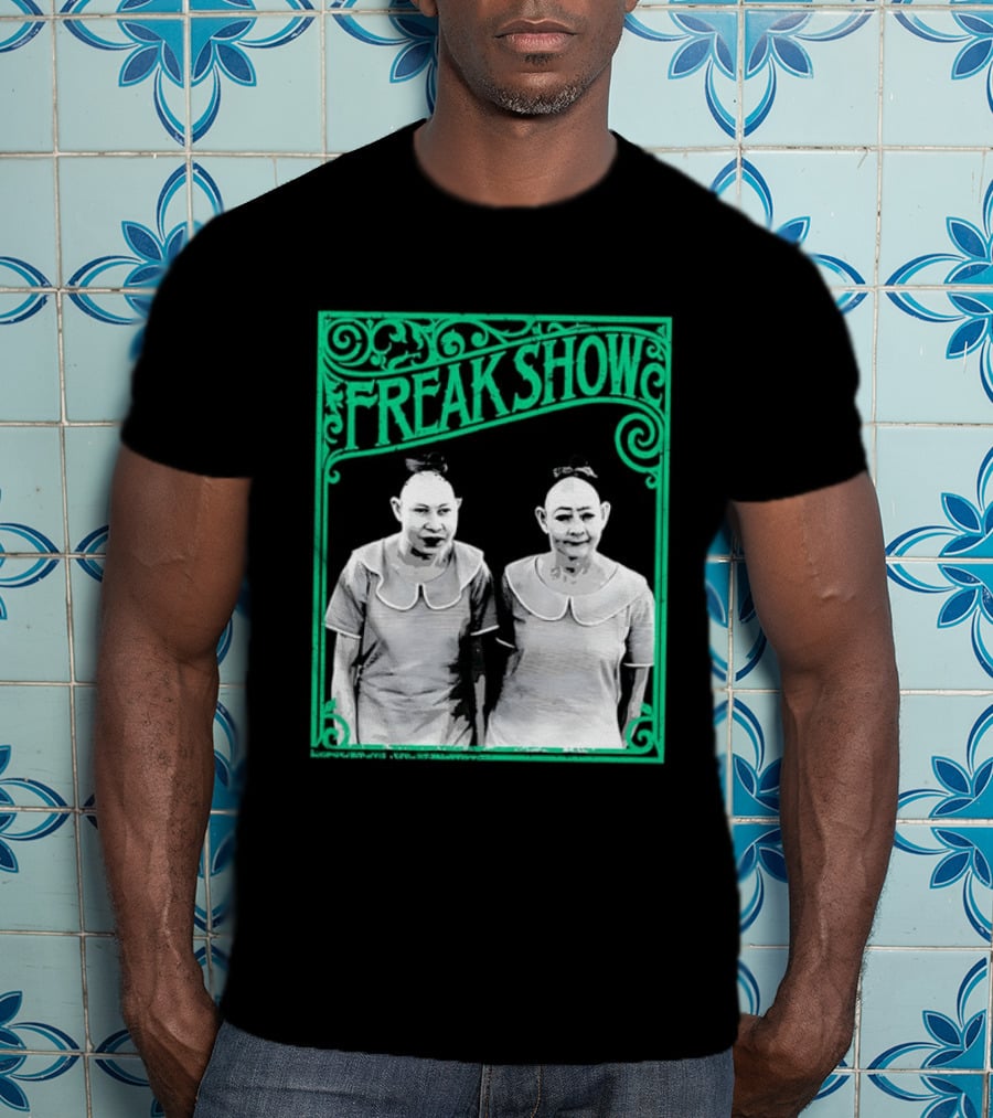 Freak Show Vintage Circus Sideshow Twins T-Shirt