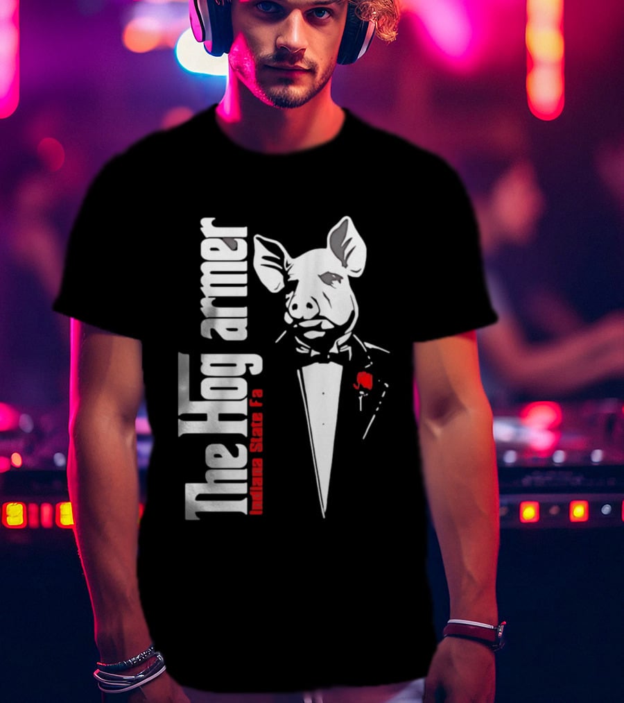 The Hogfarmer Indiana State Fair Pig Tuxedo T-Shirt