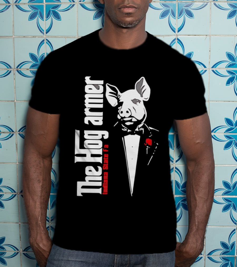 The Hogfarmer Indiana State Fair Pig Tuxedo T-Shirt