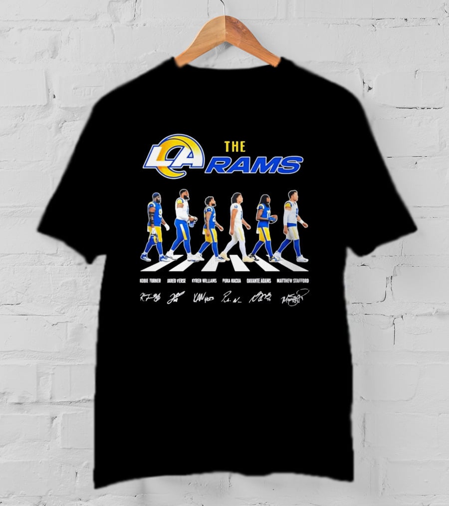 Kobie Turner Jared Verse Kyren Williams Puka Nacua Davante Adams Matthew Stafford The Rams Abbey Road NFL Players T-Shirt