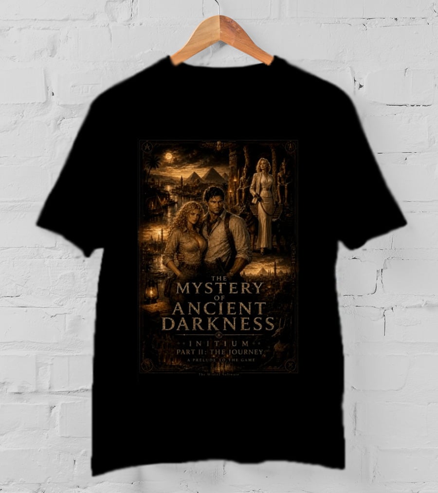 The Mystery Of Ancient Darkness Initium Part II The Journey A Prelude To The Game Retro Adventure Scene T-Shirt