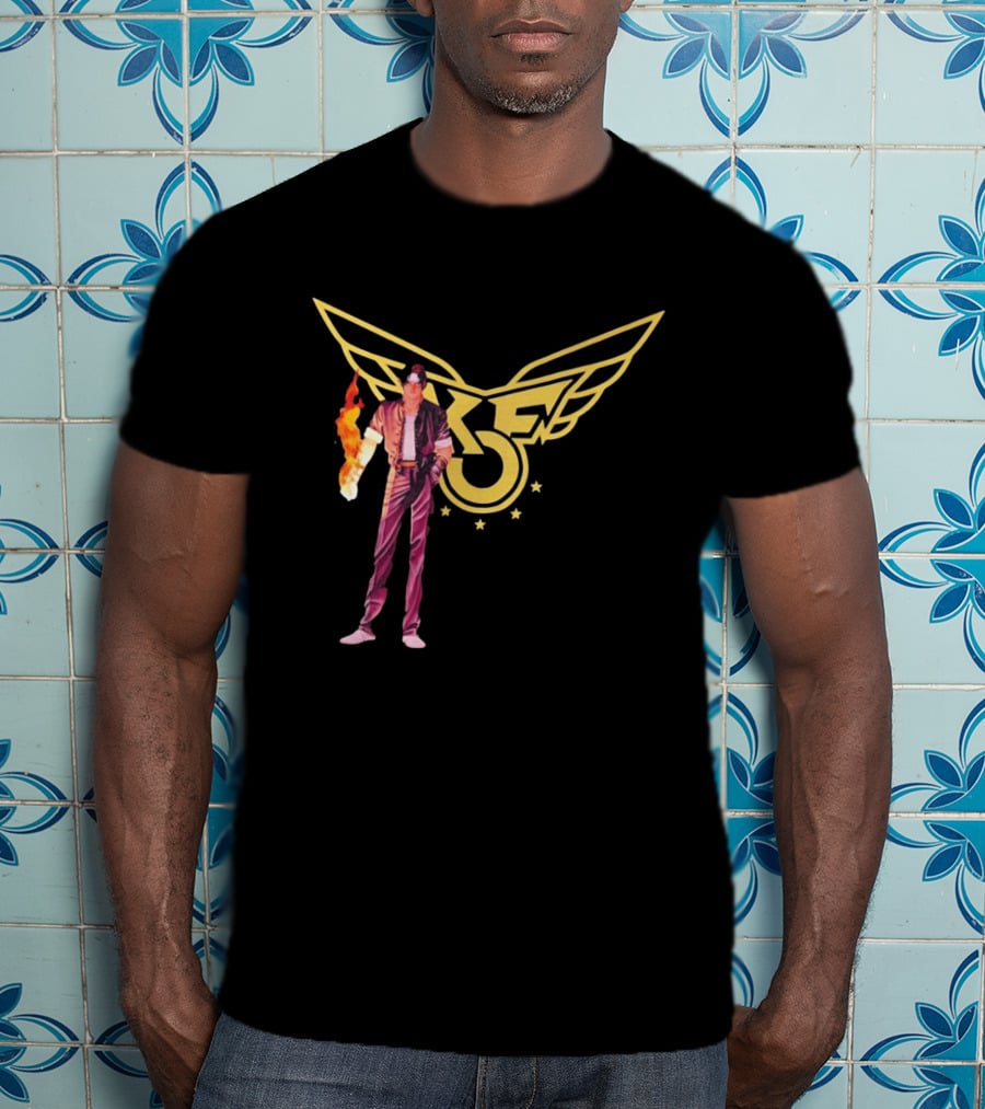 KOF Kyo Kusanagi Fire Power Iconic Wings T-Shirt