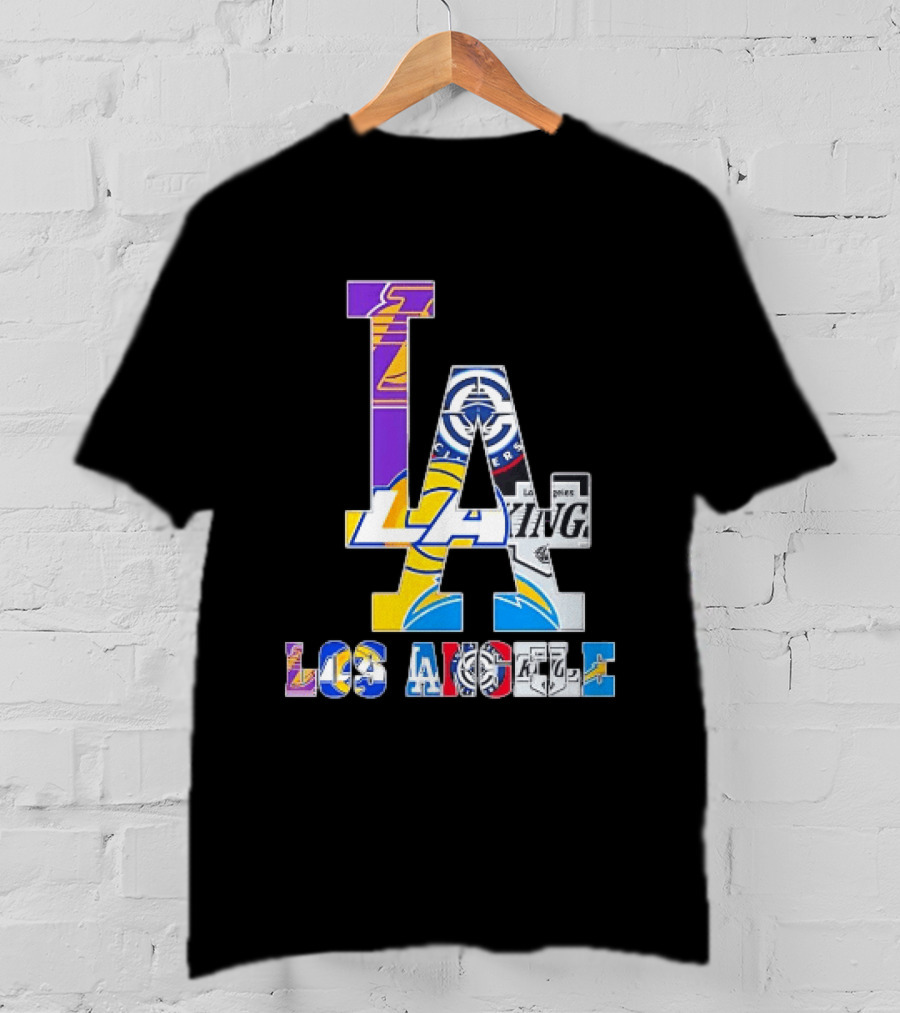 Los Angeles Lakers Clippers Kings Rams Chargers Fan Collection T-Shirt