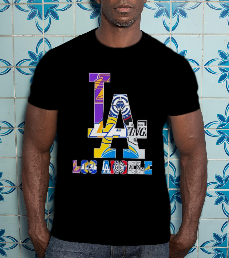 Los Angeles Lakers Clippers Kings Rams Chargers Fan Collection T-Shirt