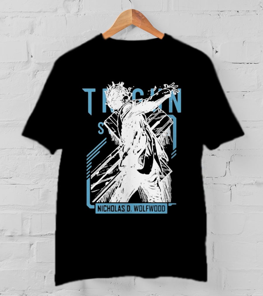 Trigun Stampede Nicholas D Wolfwood Cross Sketch T-Shirt