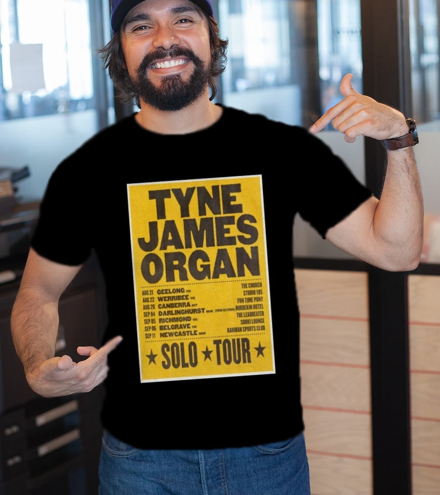 TYNE JAMES ORGAN Australian Solo Tour 2026 Geelong Werribee Canberra Dates Venues T-Shirt