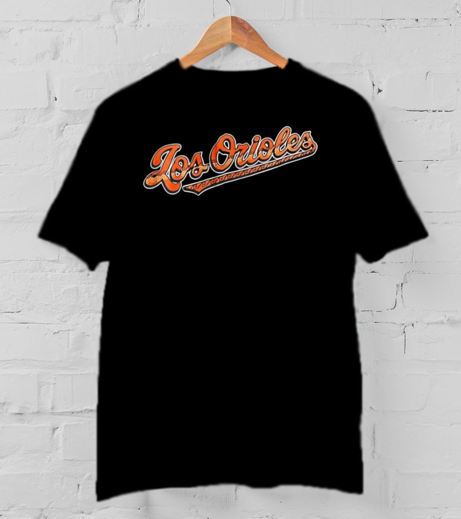 Los Orioles Baltimore Orioles Orange Script T-Shirt