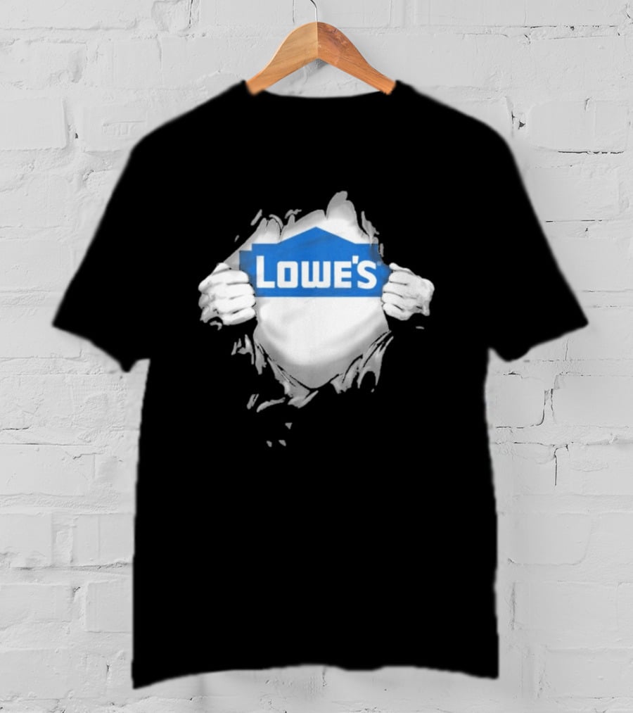 Lowe's Ripped Chest Superhero Style For Home Improvement Workers T-Shirt