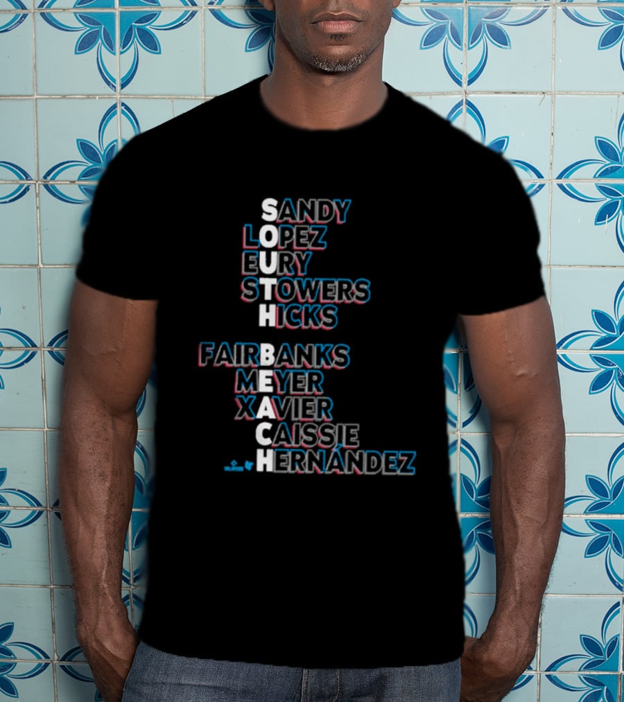 Miami Baseball Sandy Lopez Bury Stowers Hicks Fairbanks Meyer Xavier Caissie Hernandez South Beach Names 2026 T-Shirt