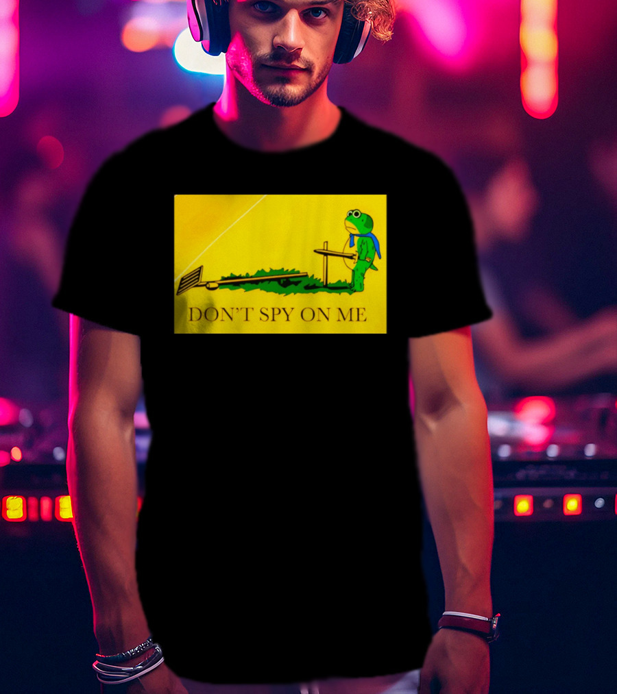 Portland Frog Don't Spy On Me Anti Flock Camera T-Shirt