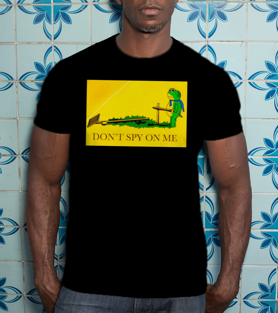 Portland Frog Don't Spy On Me Anti Flock Camera T-Shirt