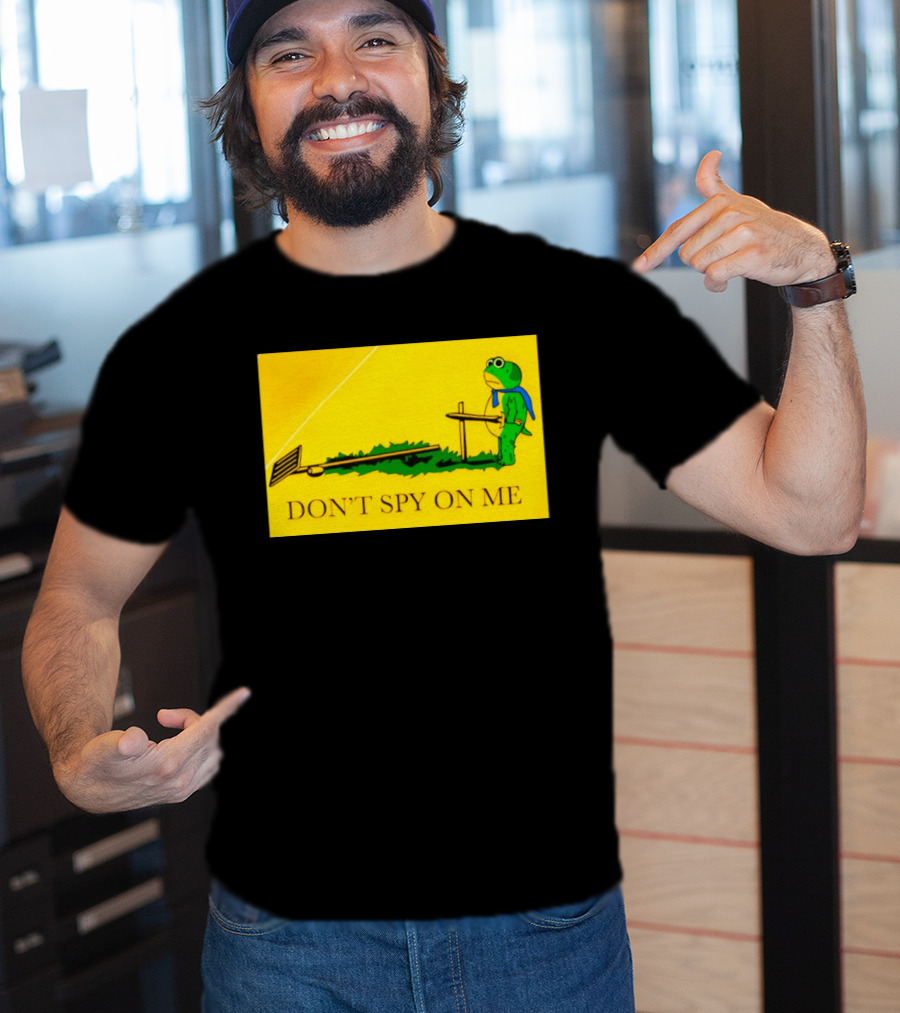Portland Frog Don't Spy On Me Anti Flock Camera T-Shirt
