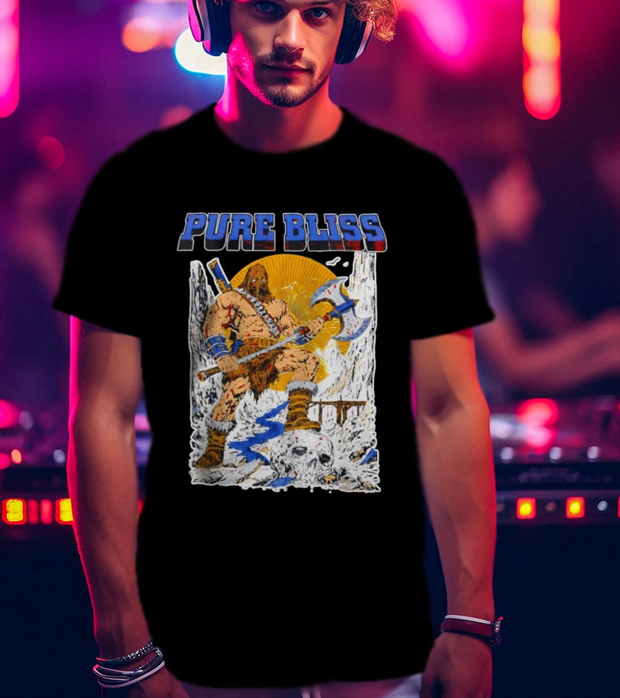 Pure Bliss Barbarian Warrior Axe Skull Fantasy Adventure T-Shirt