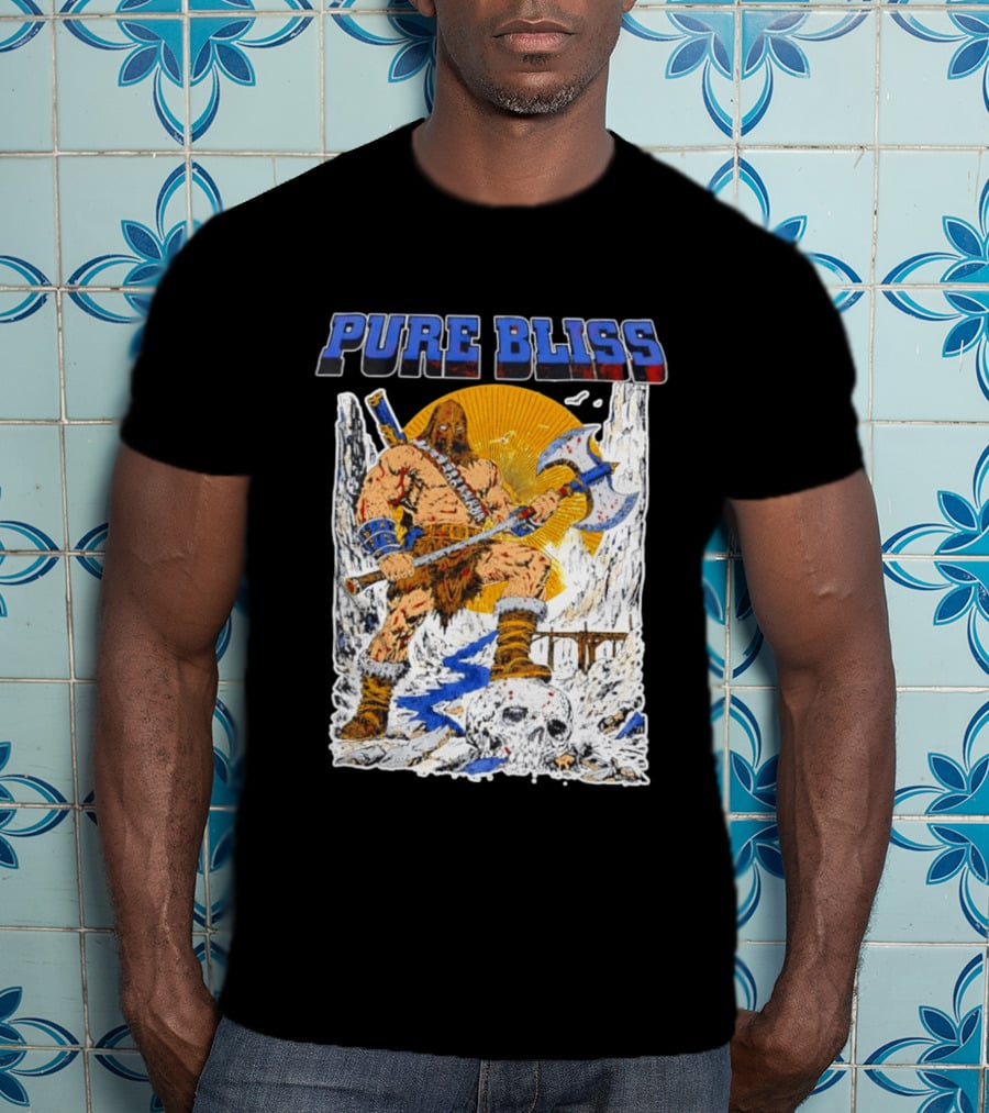 Pure Bliss Barbarian Warrior Axe Skull Fantasy Adventure T-Shirt