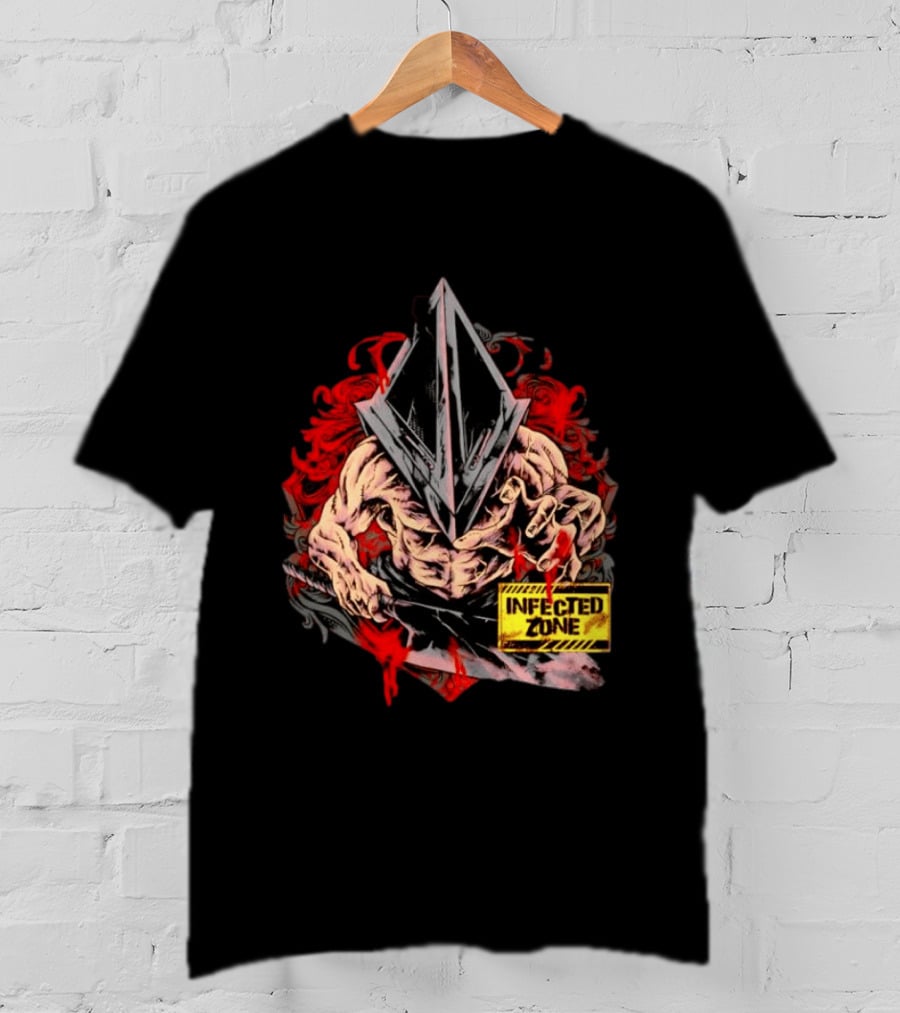 Pyramid Head Silent Hill Infected Zone Horror T-Shirt