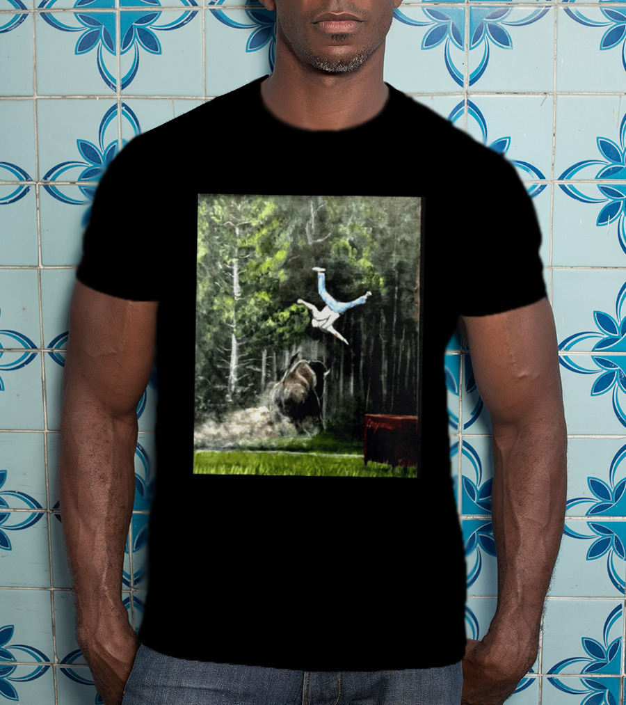 Raccoon Flaming Fart Chaos With Hippo And Unexpected Forest Flip T-Shirt