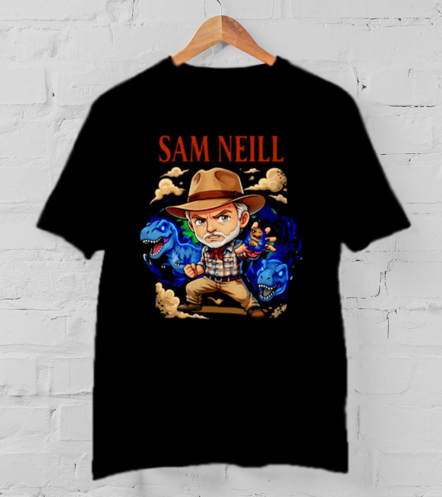 Rest In Peace Sam Neill 1947 2026 Anime Dinosaur Paleontologist Adventure T-Shirt