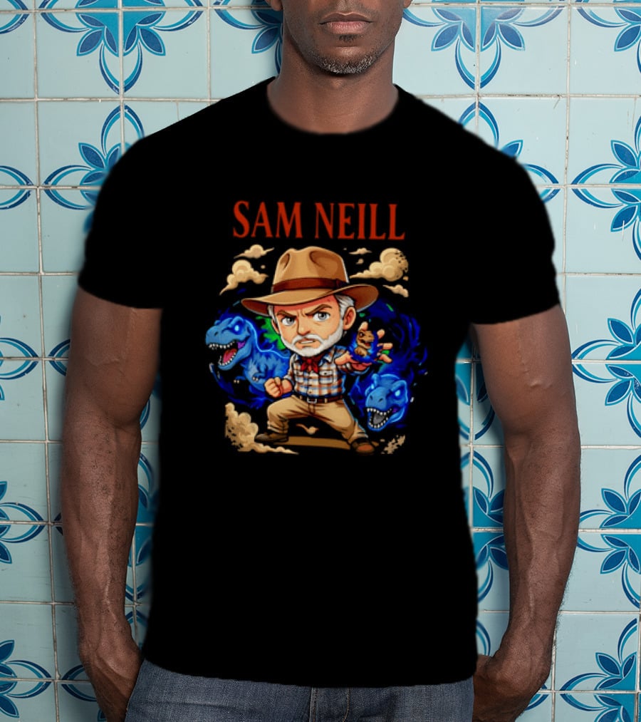 Rest In Peace Sam Neill 1947 2026 Anime Dinosaur Paleontologist Adventure T-Shirt