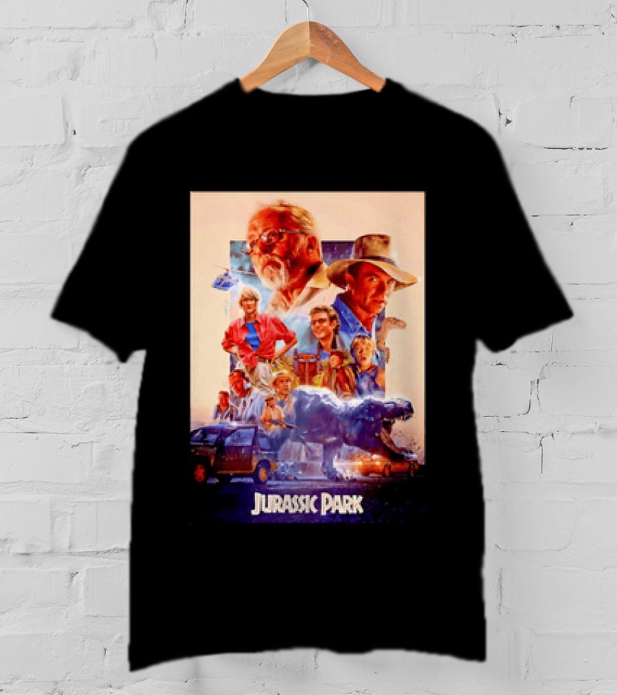 Sam Neill Laura Dern Jeff Goldblum Richard Attenborough Jurassic Park RIP T-Shirt