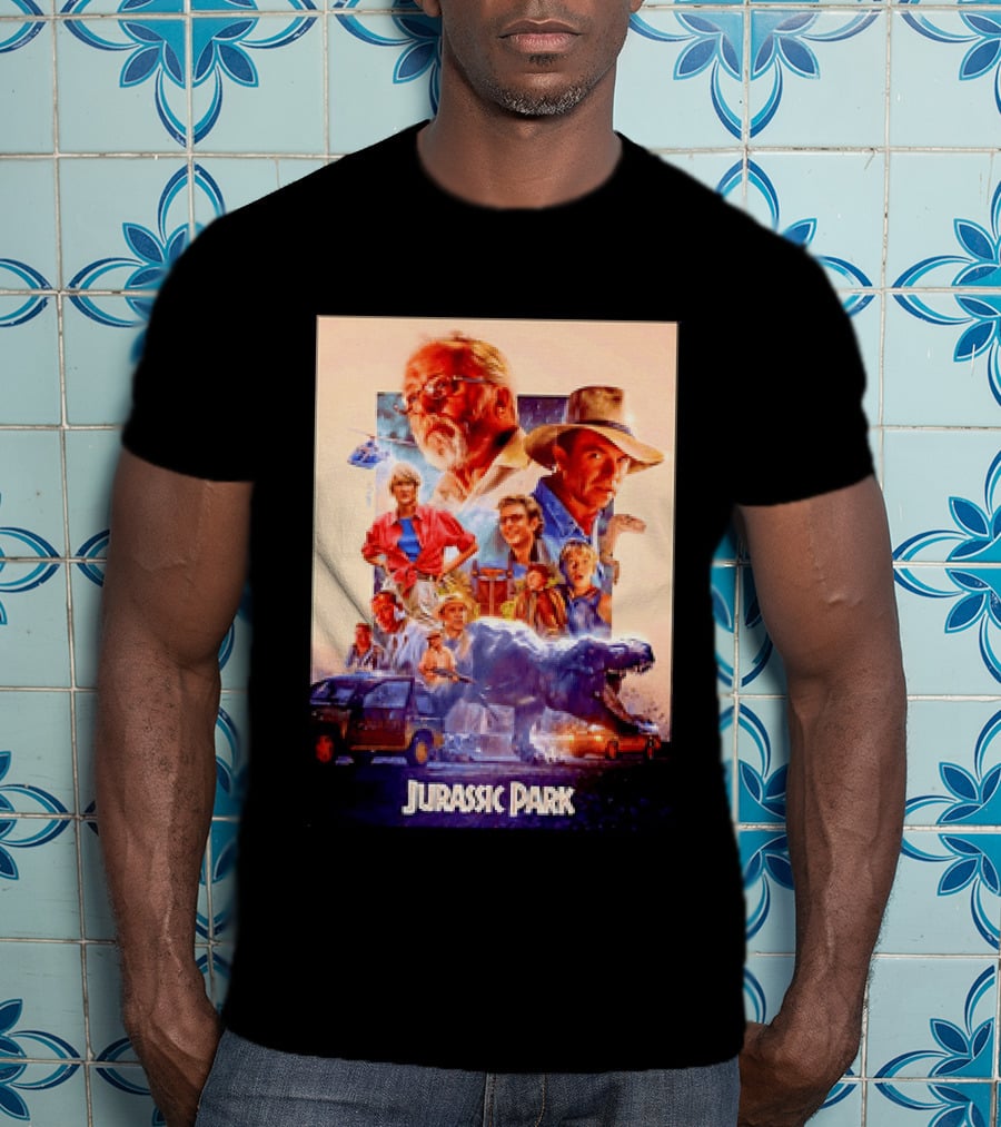 Sam Neill Laura Dern Jeff Goldblum Richard Attenborough Jurassic Park RIP T-Shirt
