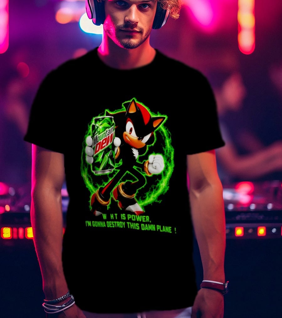 Mountain Dew Power Shadow Destroy This Damn Planet T-Shirt