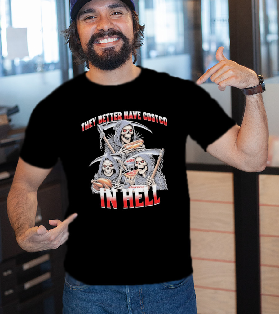 Skull Reapers Enjoying Costco Snacks In Hell T-Shirt