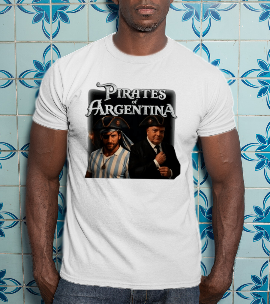Pirates Of Argentina Messi Infantino Soccer Themed Merchandise T-Shirt