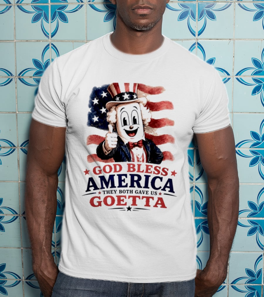 God Bless America They Both Gave Us Goetta USA Flag T-Shirt