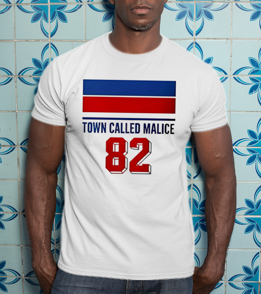 The Jam Town Called Malice 82 Red And Blue Bars T-Shirt