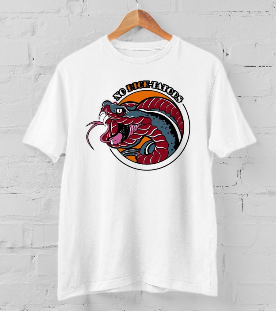 No Dictators Political Satire Snake T-Shirt