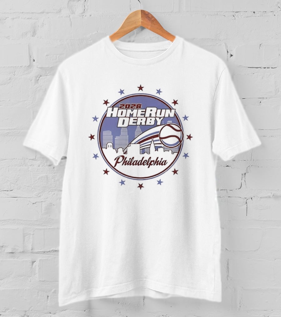 2026 Home Run Derby Philadelphia MLB Stars Skyline Baseball T-Shirt