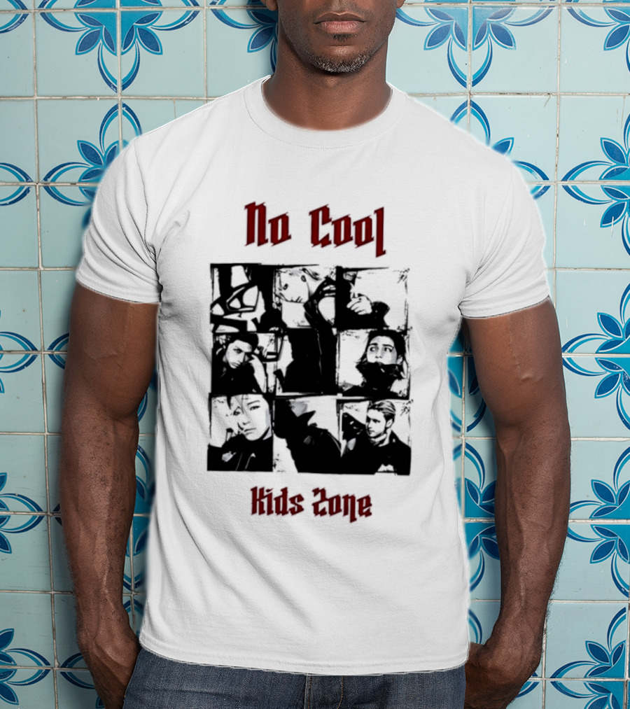 No Cool Kids Zone Photo Collage T-Shirt