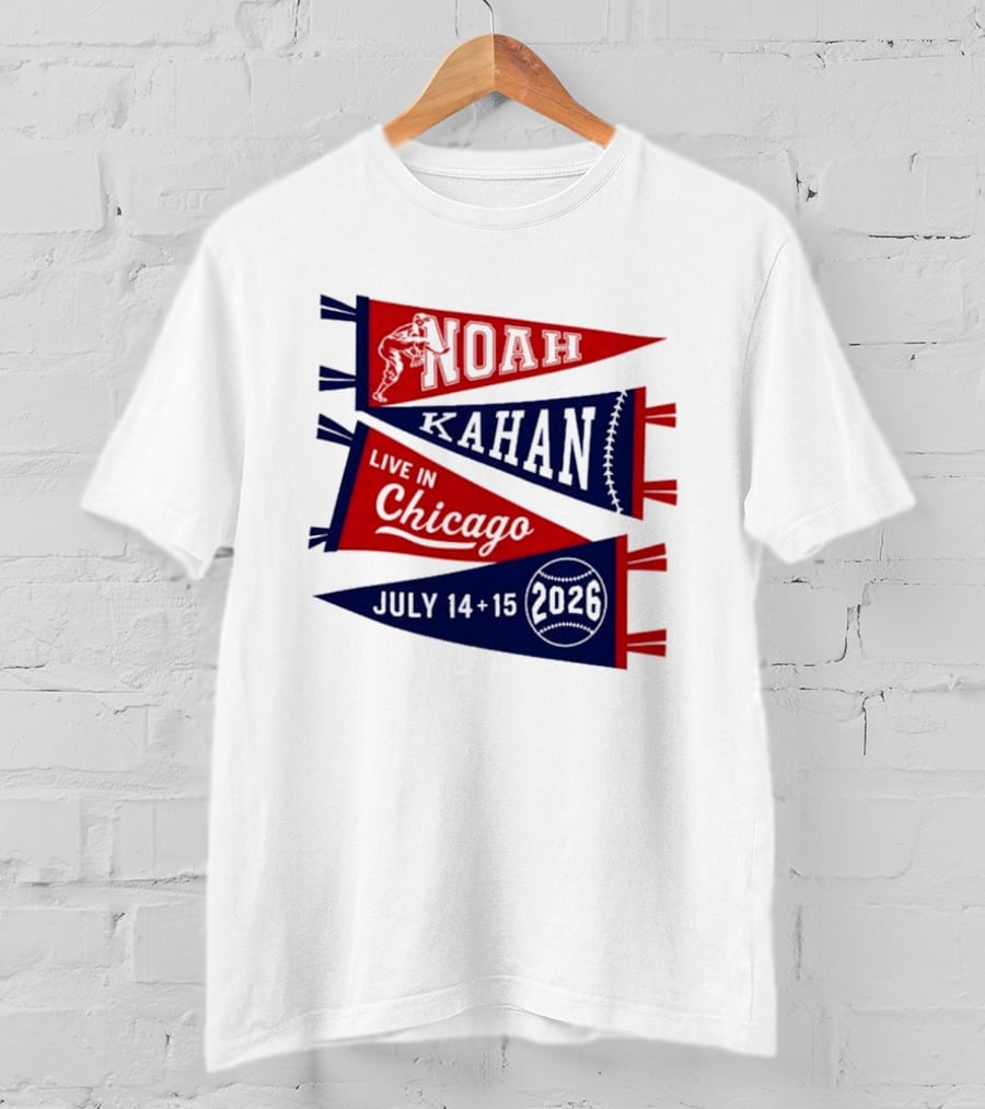 Noah Kahan Wrigley Field Chicago July 14 15 2026 Event Pennant T-Shirt