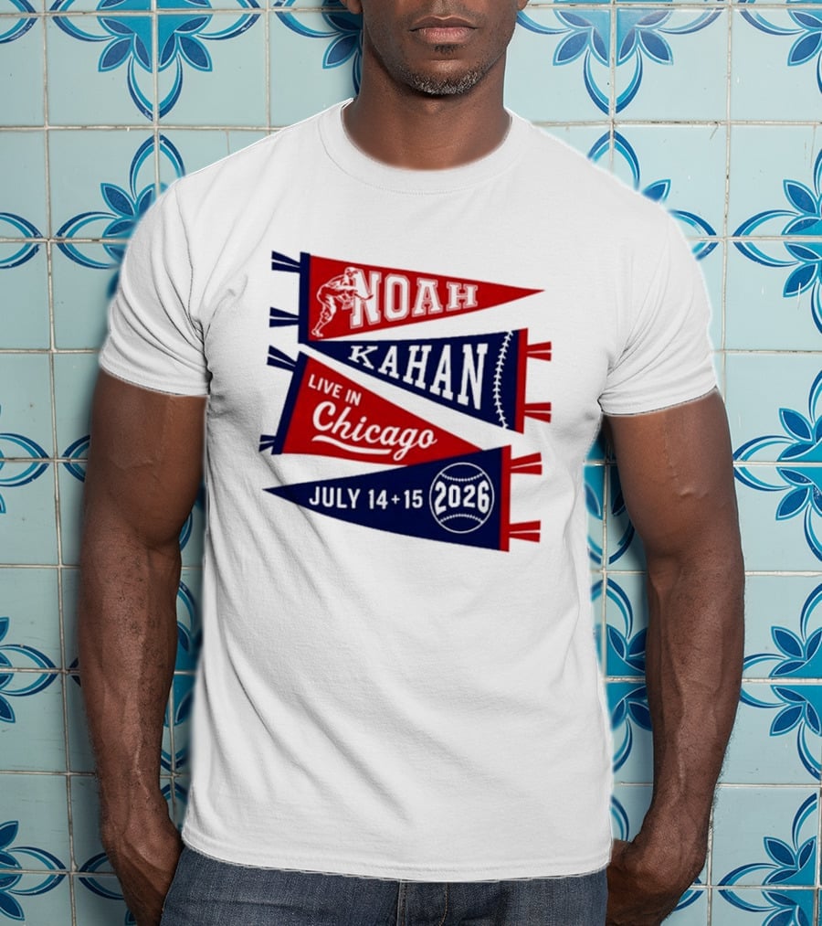 Noah Kahan Wrigley Field Chicago July 14 15 2026 Event Pennant T-Shirt