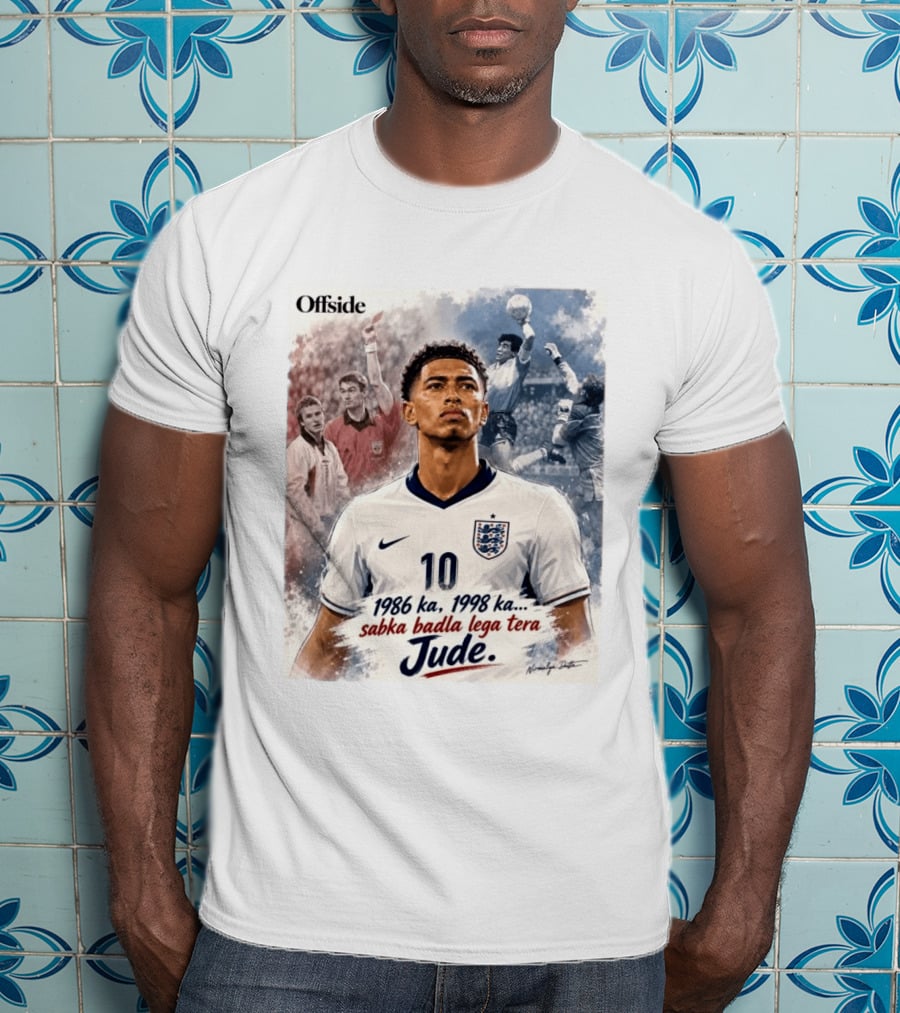 Offside 1986 1998 Sabka Badla Lega Tera Jude Bellingham T-Shirt