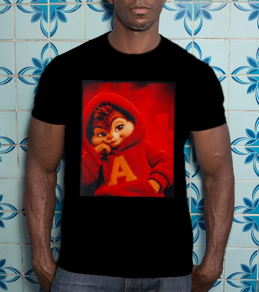 Alvin And The Chipmunks Red A Letter T-Shirt
