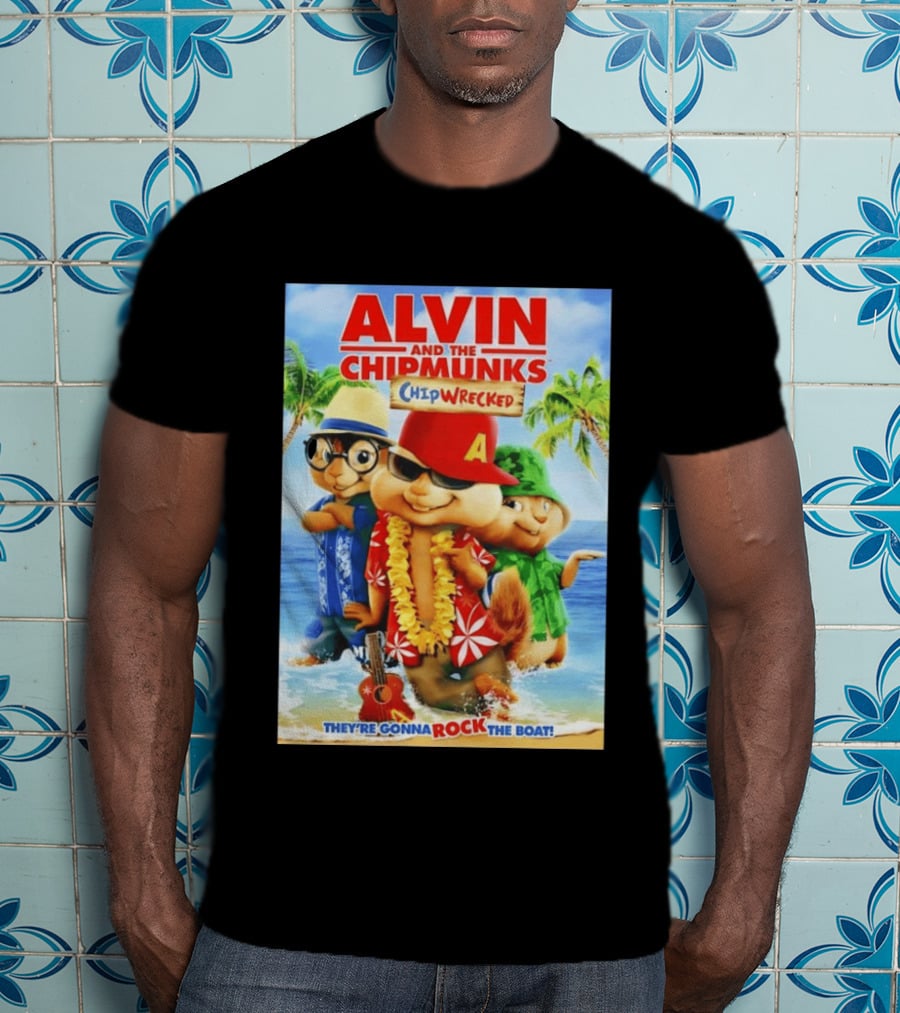 Alvin And The Chipmunks Chipwrecked They're Gonna Rock The Boat Beach Adventure T-Shirt
