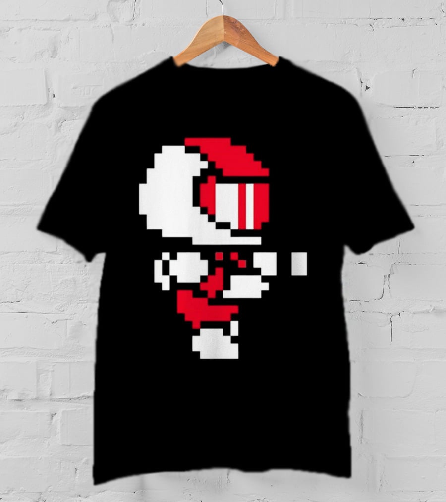 Arcade Pixel Racing Driver Fast Track Helmet Retro Game T-Shirt